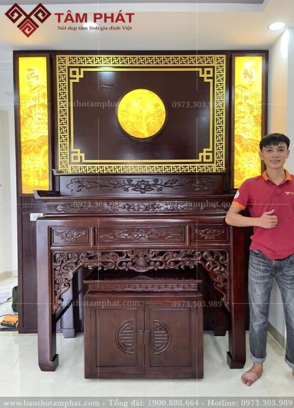 Án gian thờ đơn giản mẫu BT-1612