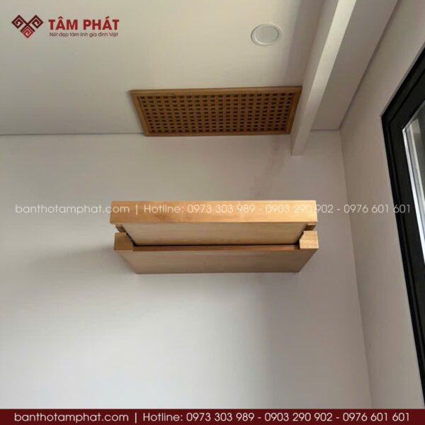 Bàn thờ treo tường chung cư có ngăn kéo gọn mẫu TT2207