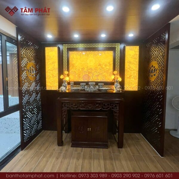 Phòng thờ BT-1610 được đánh giá cao về chất lượng và thẩm mỹ.