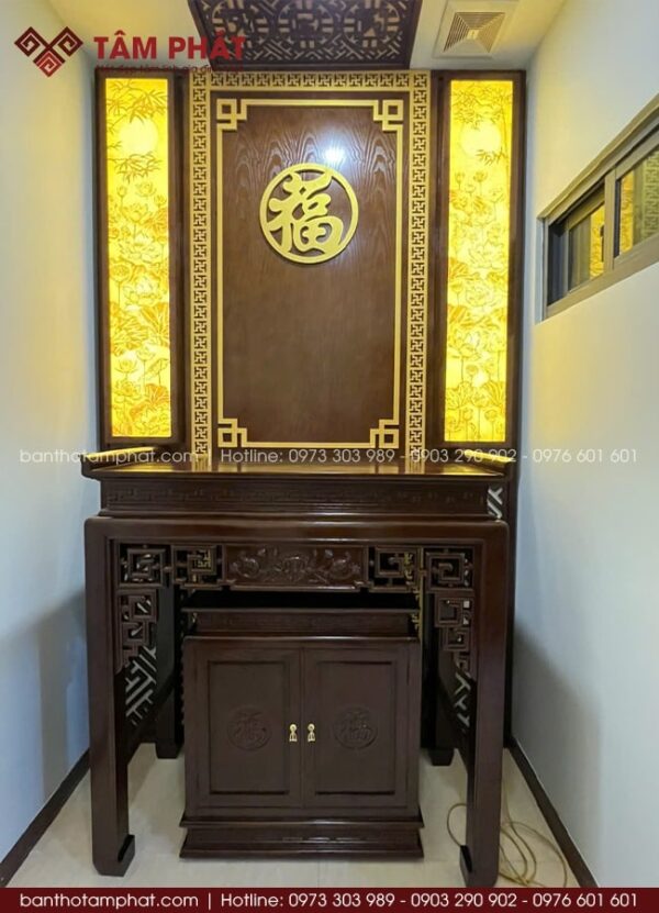 Phòng thờ thiết kế đơn giản mẫu BT-1617
