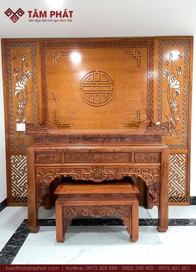 Phòng thờ Gia Tiên sang trọng mẫu BT-1595