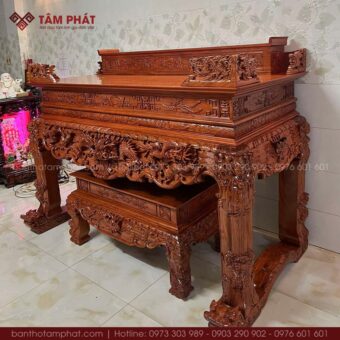 Sập thờ Tứ Linh gỗ Hương đẳng cấp ST-1608
