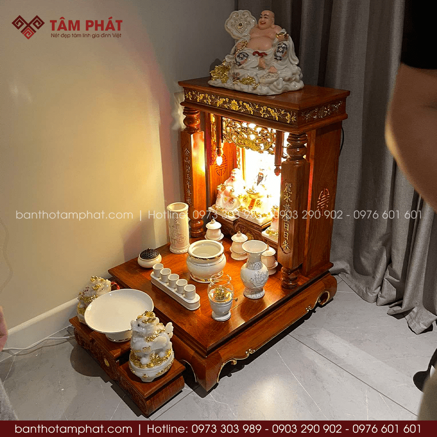 Bàn thờ Thần Thài Thổ Địa gỗ Hương SP cao cấp BTT-3391
