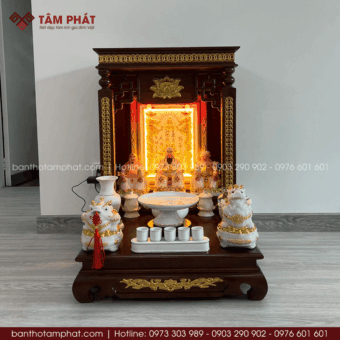 Mẫu bàn thờ Ông Địa sang trọng 2025 BTT-3385