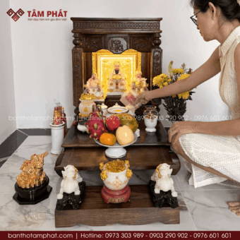 Bàn thờ Ông Địa Phúc Lộc Thọ BTT-1389