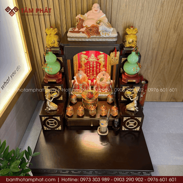 Bộ bàn thờ Thần Tài thiết kế mới 2025 BTT-3392