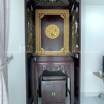 Bàn Thờ Phật Tâm Phát Bằng Gỗ Thiết Kế Kiểu Dáng Đa Dạng