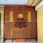Phòng thờ đẹp có rèm che mẫu BT-1648