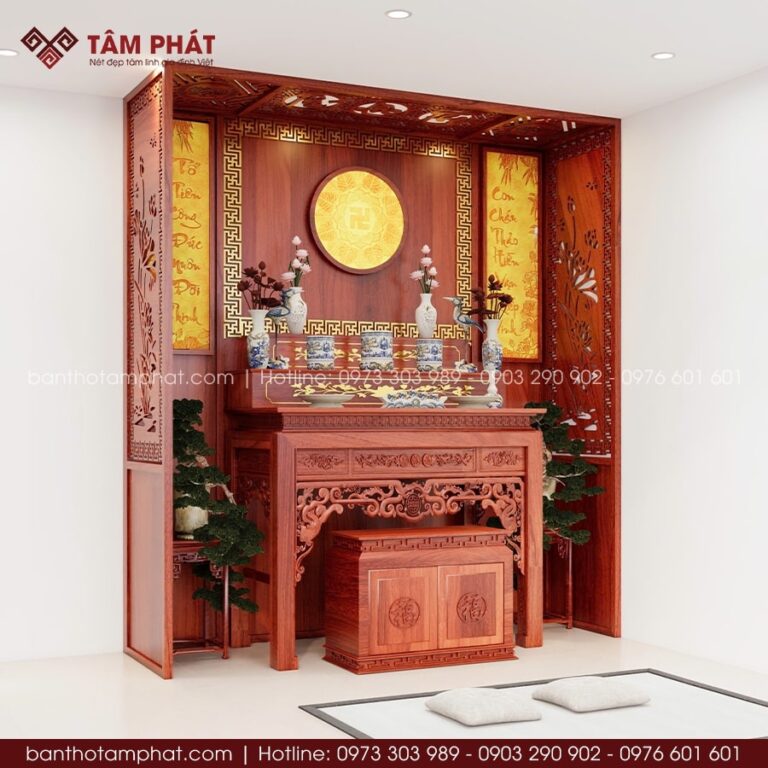 Mẫu Bàn Thờ Phật Tại Gia Đẹp, Đơn Giản Hiện Đại 2025