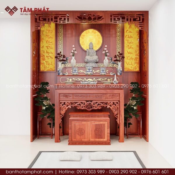 Phòng thờ đẹp BT-1648 bản 3D.