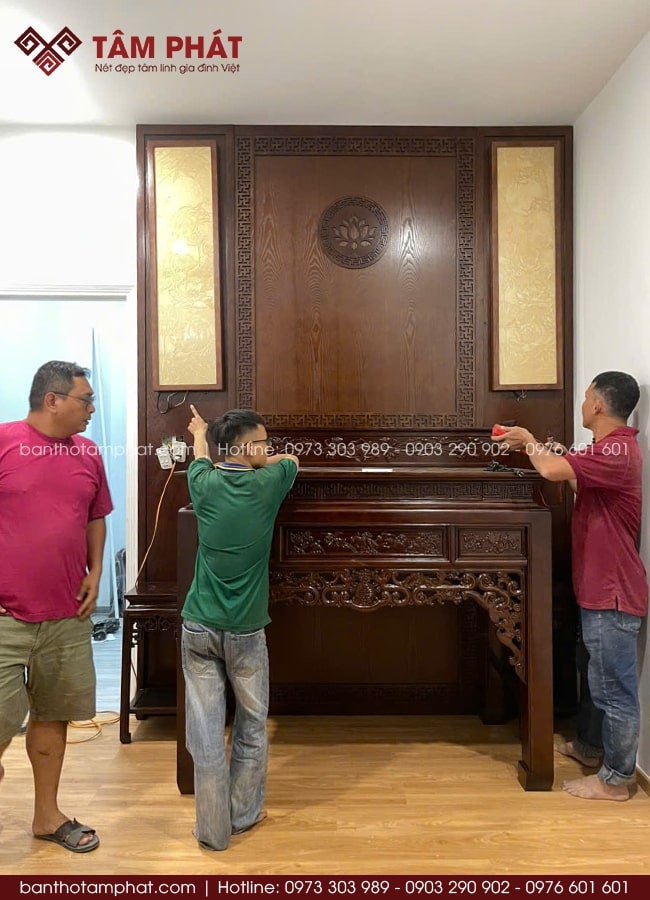 Phòng thờ Gia Tiên Cửu Huyền sang trọng mẫu BT-1628