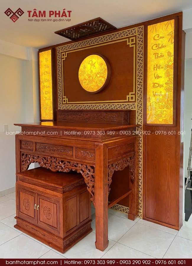 Phòng thờ đẹp BT-1631 chuẩn phong thủy.
