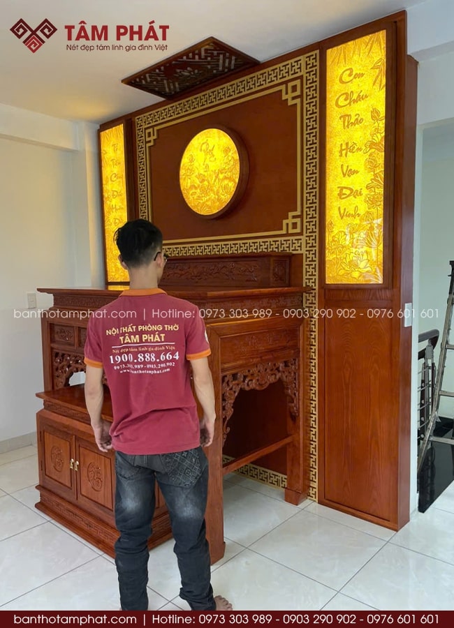 Tâm Phát nhận đặt đóng các công trình phòng thờ trên toàn quốc.
