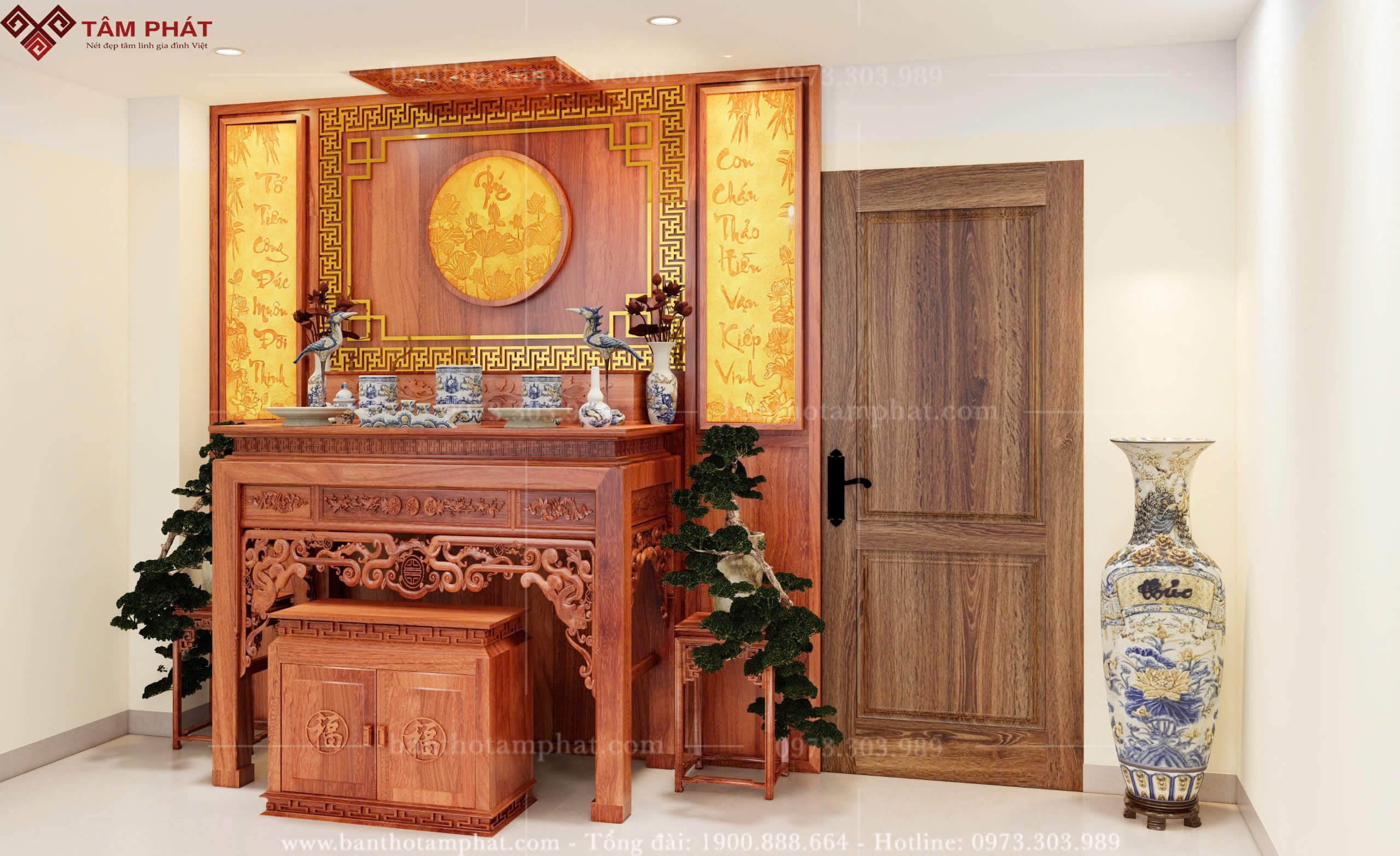 Thiết kế 3D sang trọng, chuẩn phong thủy.