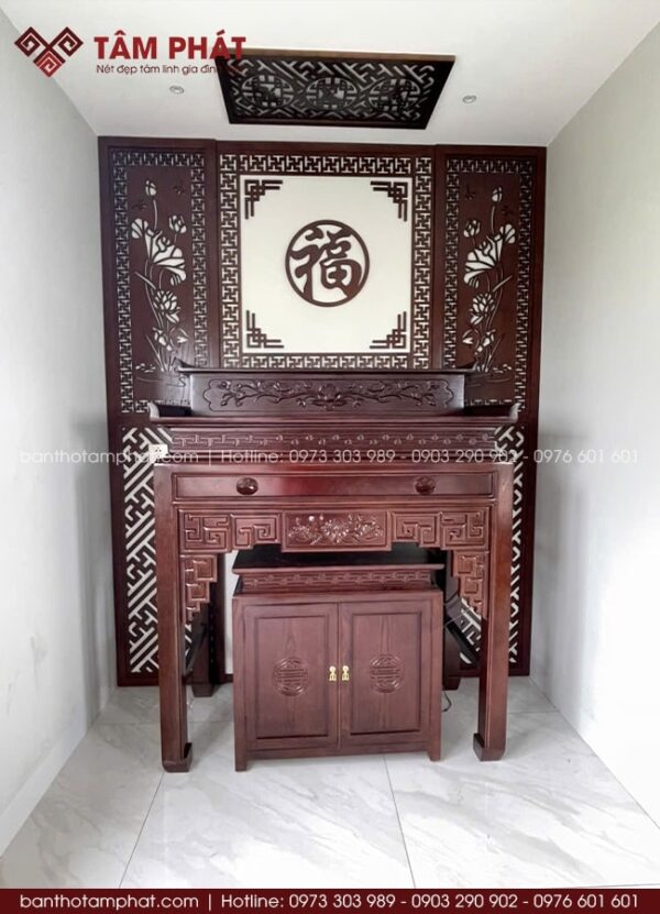 Phòng thờ nhà phố đơn giản mẫu BT-1636