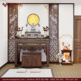 Phòng thờ Phật sang trọng mẫu BT-1632