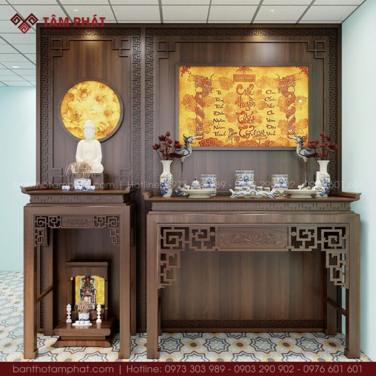 Bàn Thờ Phật Theo Mẫu Hoặc Thiết Kế Riêng Tâm Phát