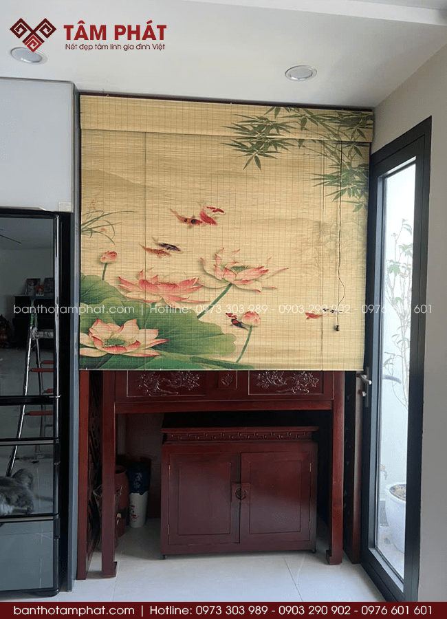 Nền mành tre in IU công nghệ cao cho hình ảnh sắc nét