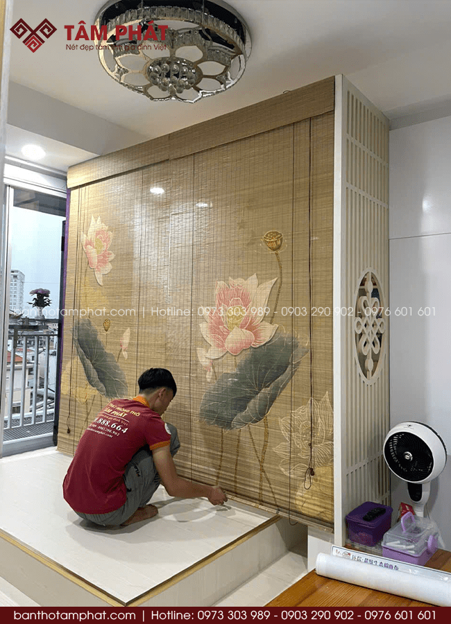 Rèm mành có hệ dây kéo lên thả xuống linh động