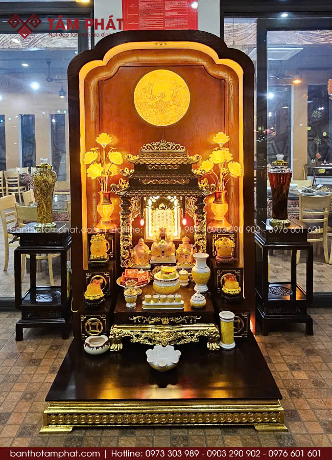 Bộ bàn thờ Thần Tài màu vàng BTT-3006 5