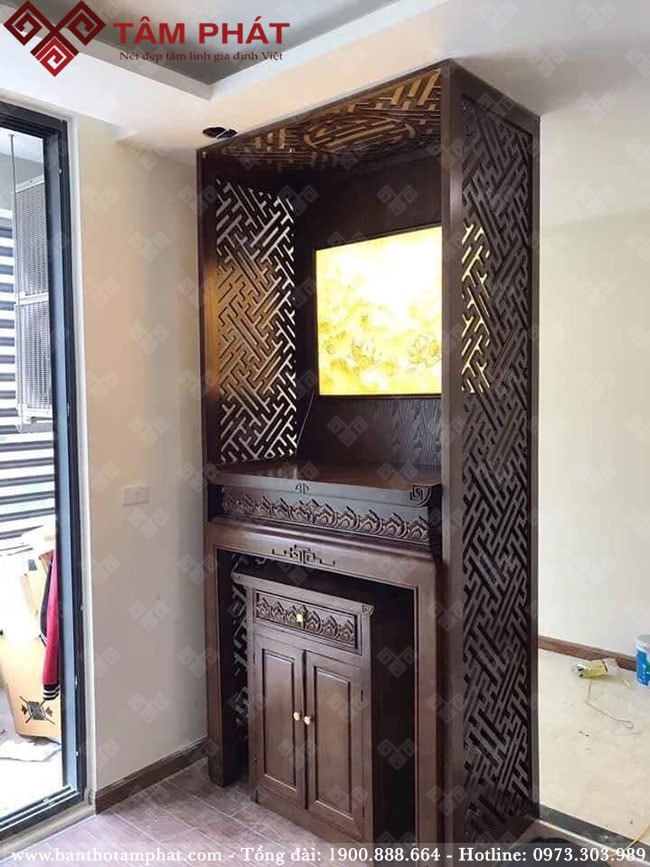 Bàn thờ gỗ Sồi mang phong cách hiện đại giá rẻ Bàn thờ gỗ Sồi mang phong cách hiện đại giá rẻ