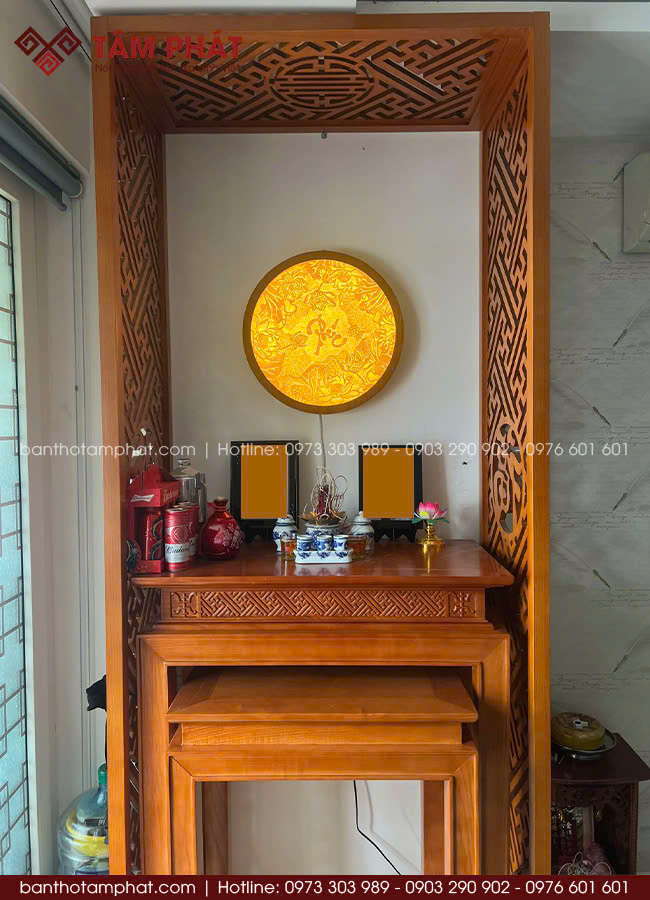 Bàn thờ gia tiện hiện đại cho căn hộ chung cư Bàn thờ gia tiện hiện đại cho căn hộ chung cư