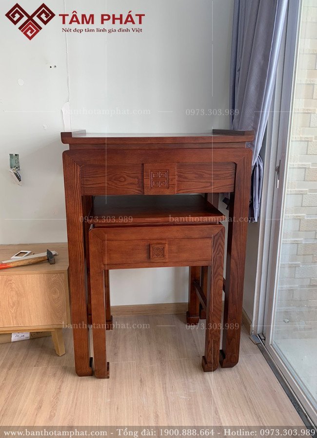 Mẫu bàn thờ gia tiên đơn giản kích thước nhỏ Mẫu bàn thờ gia tiên đơn giản kích thước nhỏ