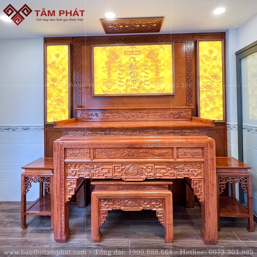 Phòng thờ cửu huyền thất tốt được Tâm Phát thi công Phòng thờ cửu huyền thất tốt được Tâm Phát thi công