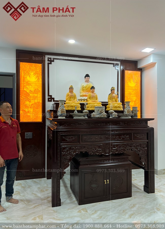 Phòng thờ Phật thanh tịnh nhẹ nhàng cho Phật tử Phòng thờ Phật thanh tịnh nhẹ nhàng cho Phật tử