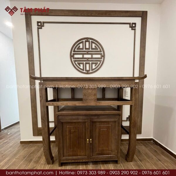Đảm bảo chất lượng, phong thủy và thẩm mỹ tốt cho không gian thờ gác lửng BT-1665.