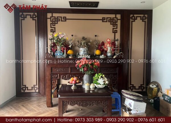 Phòng thờ gia tiên đơn giản mẫu BT-1660