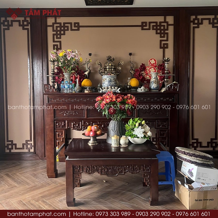 Mẫu phòng thờ đẹp phù hợp với mọi không gian nhà cửa hiện đại.