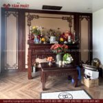 Bàn thờ gia tiên đẹp, đa dạng kích thước và màu sắc chuẩn phong thủy.