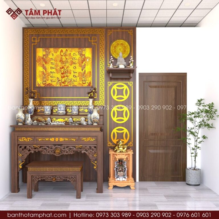 Các Mẫu Bàn Thờ Phật Đẹp Tại Gia Bằng Gỗ