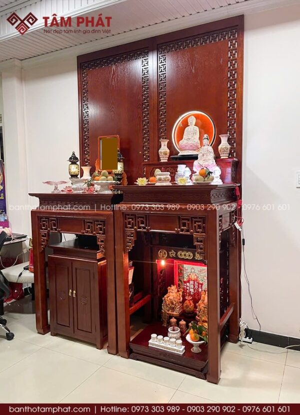 Tâm Phát miễn phí đo đạc, khảo sát không gian thờ trước khi thi công.
