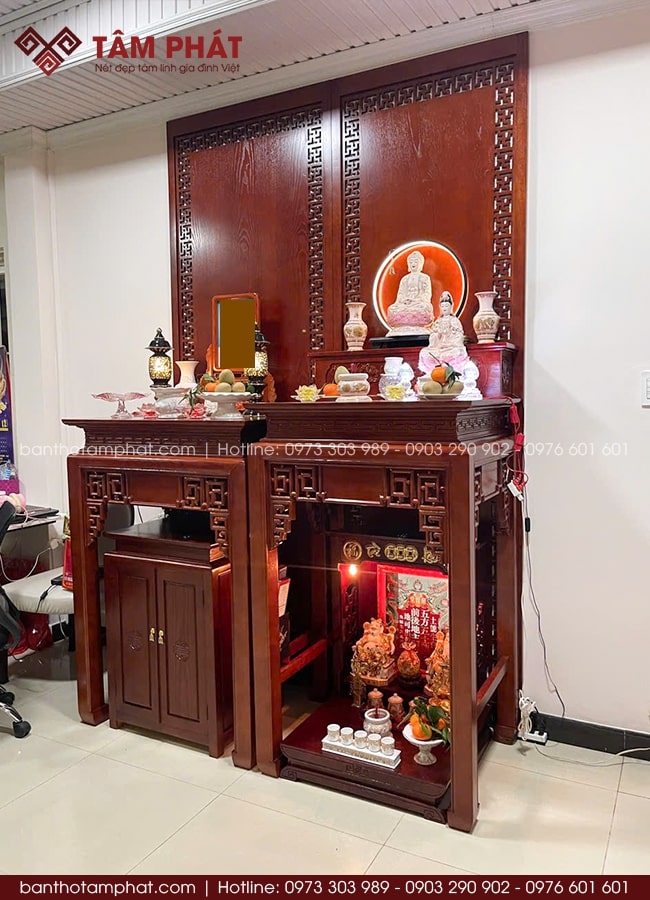 Tâm Phát miễn phí đo đạc, khảo sát không gian thờ trước khi thi công.