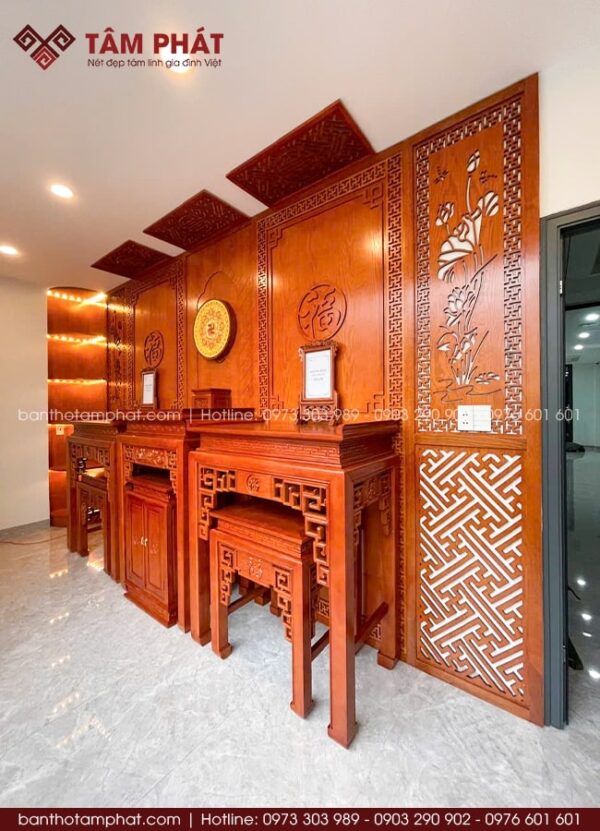 Thực tế phòng thờ BT-1678 được hoàn thiện xong.