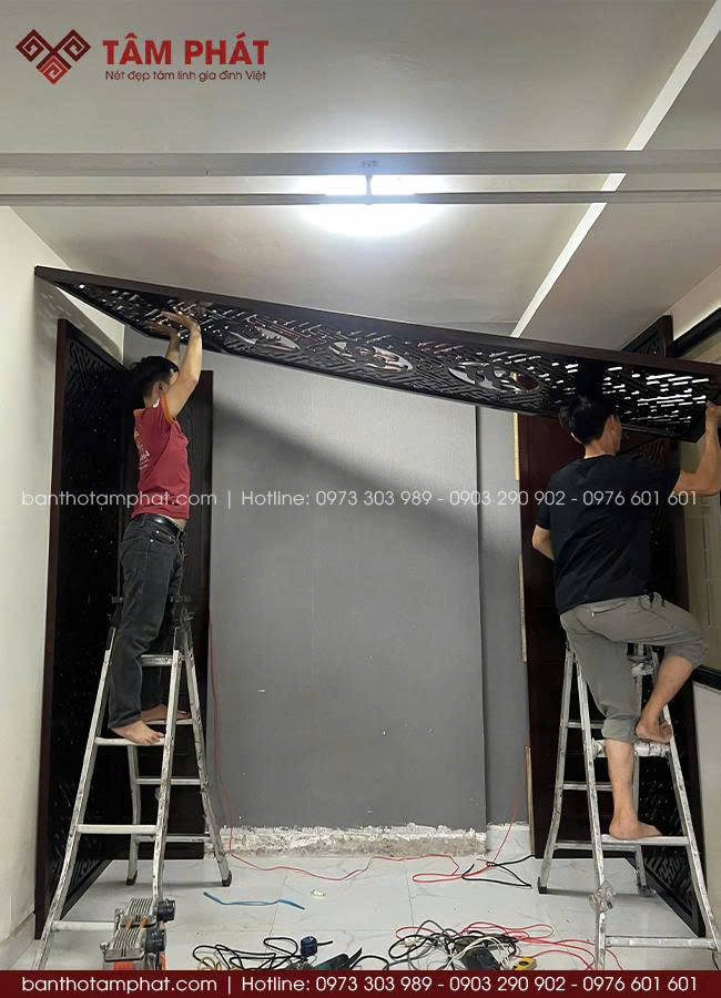 Tâm Phát nhận thiết kế, sản xuất và thi công phòng thờ cho mọi không gian