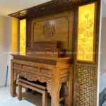 Bố trí bàn thờ cân đối bám sát nhu cầu và khuôn viên thực tế.