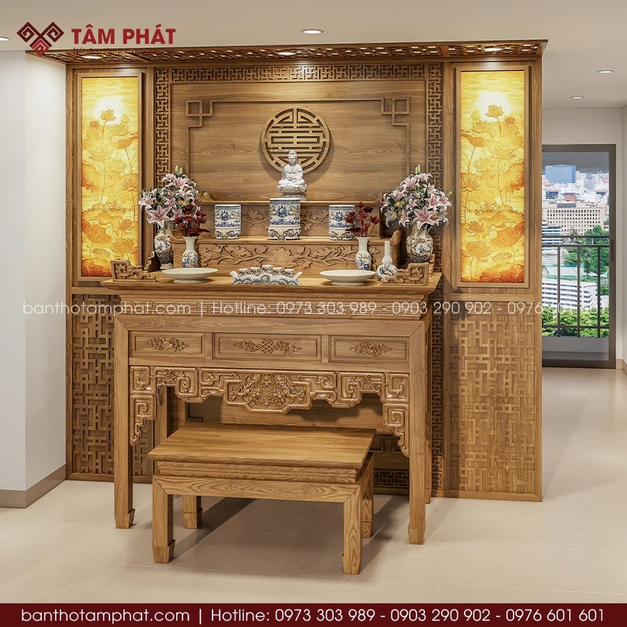 Giá Bàn Thờ Phật Chất Liệu Gỗ Phù Hợp Không Gian Tại Nhà