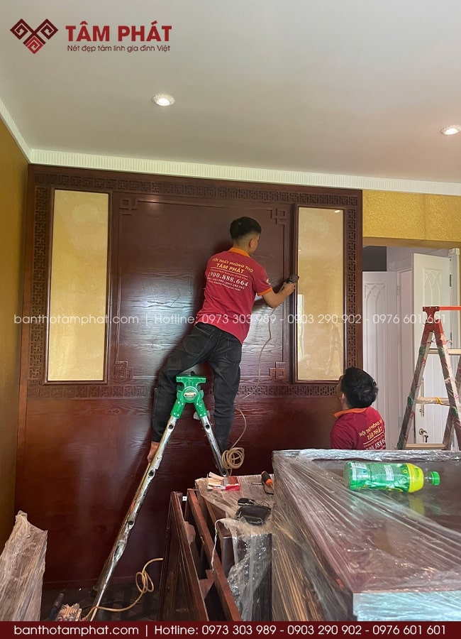 Cam kết về chất lượng sản phẩm và chuẩn phong thủy cho gia chủ yên tâm thờ tự.