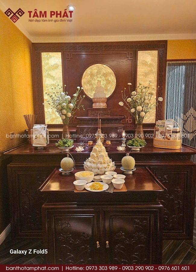 Giá Bàn Thờ Phật Gỗ Kích Thước Theo Nhu Cầu Khách Hàng
