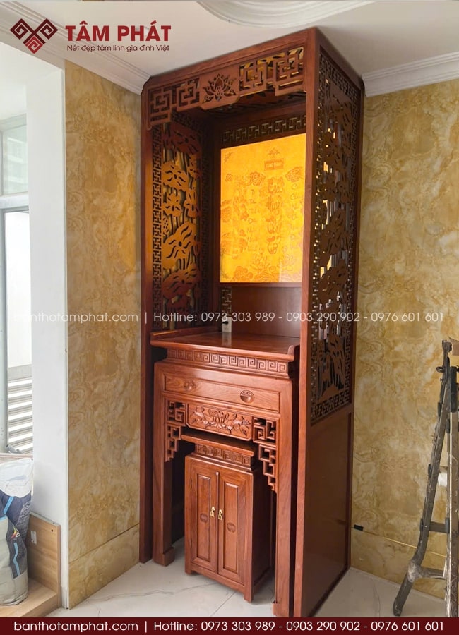 Tâm Phát nhận thiết kế thi công phòng thờ trọn gói.