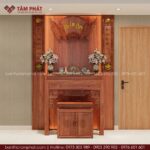 Bản vẽ 3D tổng quan phòng thờ BT-1676.