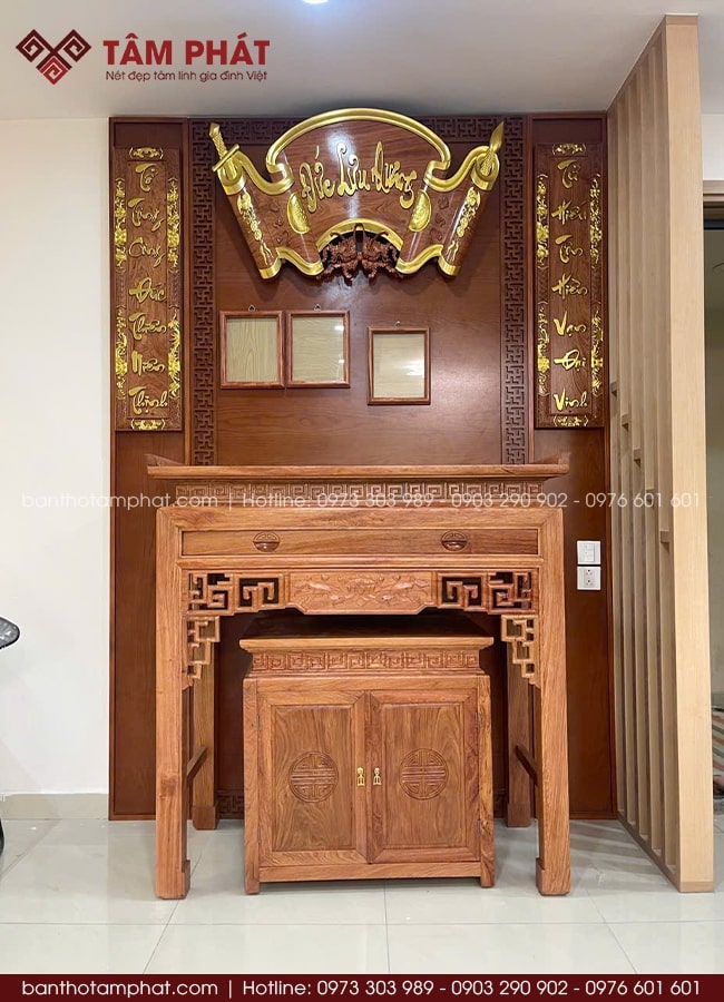 Tâm Phát nhận thiết kế thi công phòng thờ đẹp, chuẩn phong thủy.