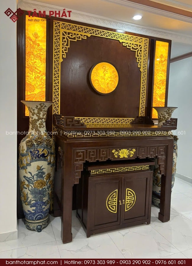 Phòng thờ BT-1685 được đánh giá cao về chất lượng và tính thẩm mỹ.