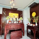 Phòng thờ đẹp được gia chủ feedback sau khi bài trí đồ thờ, tượng thờ.