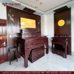 Không gian thờ BT-1681 được hoàn thiện chi tiết, tỉ mỉ từ ánh sáng đến màu sắc.