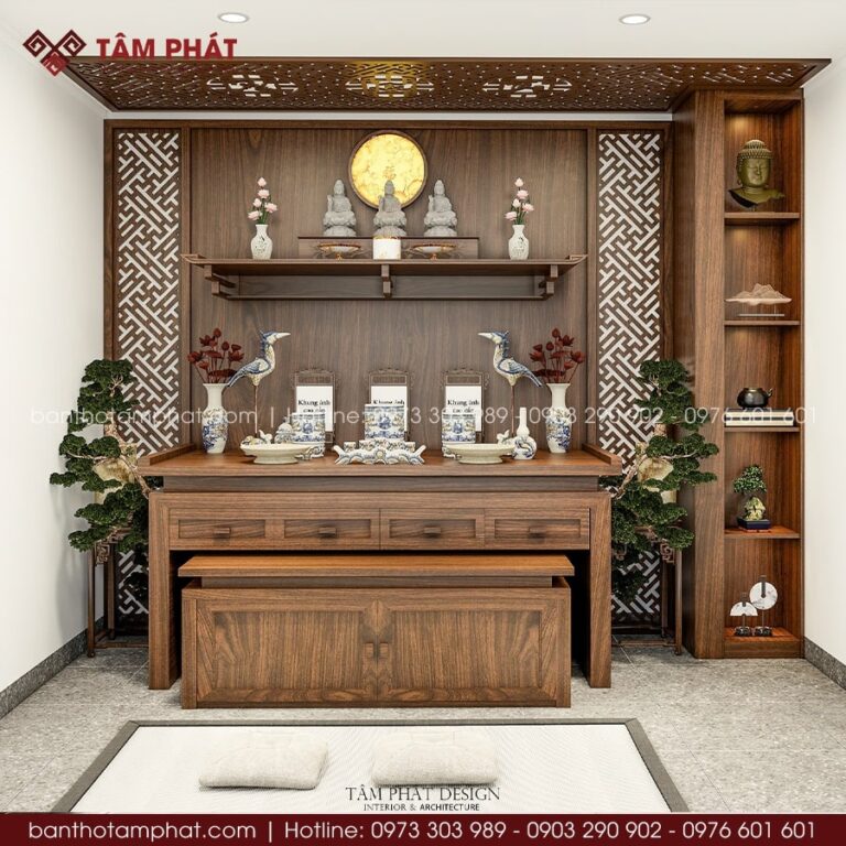 Hướng Dẫn Cách Chọn Bàn Thờ Phật Bằng Gỗ Đẹp Tại Tâm Phát