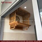 Ngăn kéo kết hợp dưới mặt tiện lợi, tăng diện tích bài trí đồ thờ tự.